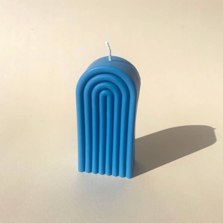 Small Arch Candle - Cobalt for wholesale on Faire