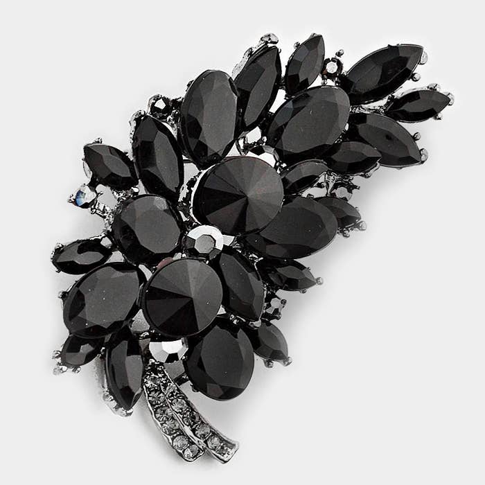 Sensibling Corp. - Wholesale Brooch - Glass Crystal Leaf Pin Brooch15