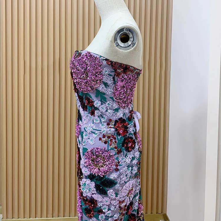 Purple SY019 Bronze Sequin Glamour Gown for Evening Elegance for wholesale on Faire5