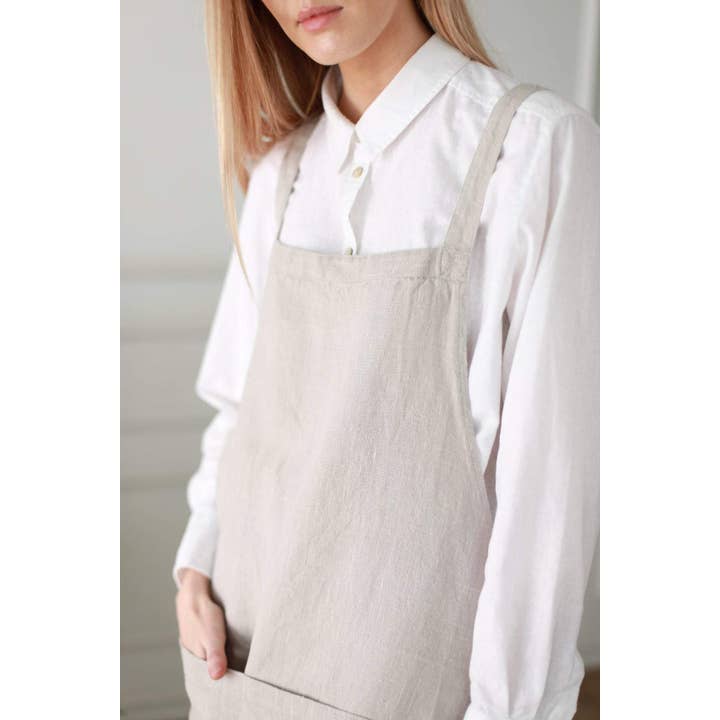 Linen Way Inc. - Wholesale Apron - Catalina Linen Apron — Available in 11 Colors4
