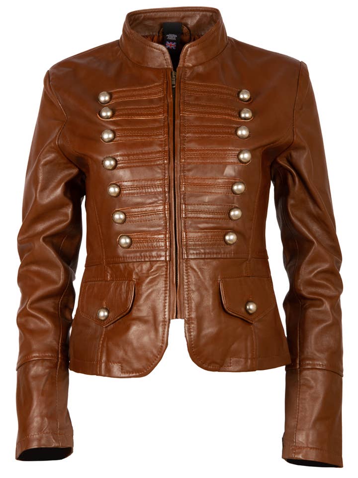 Chaqueta de desfile militar T5J4 para mujer, color madera para venta al por mayor de Aviatrix