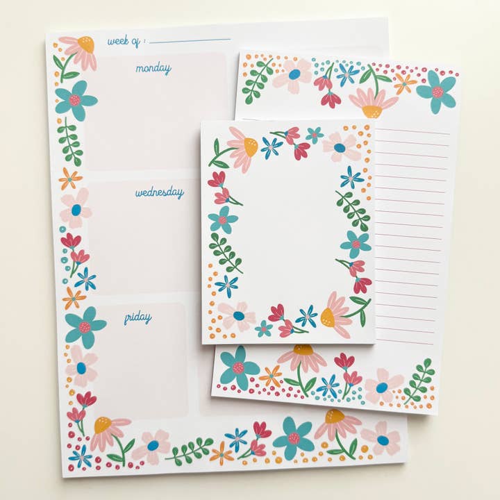 Flower Pops Notepads for wholesale by AMW the studio