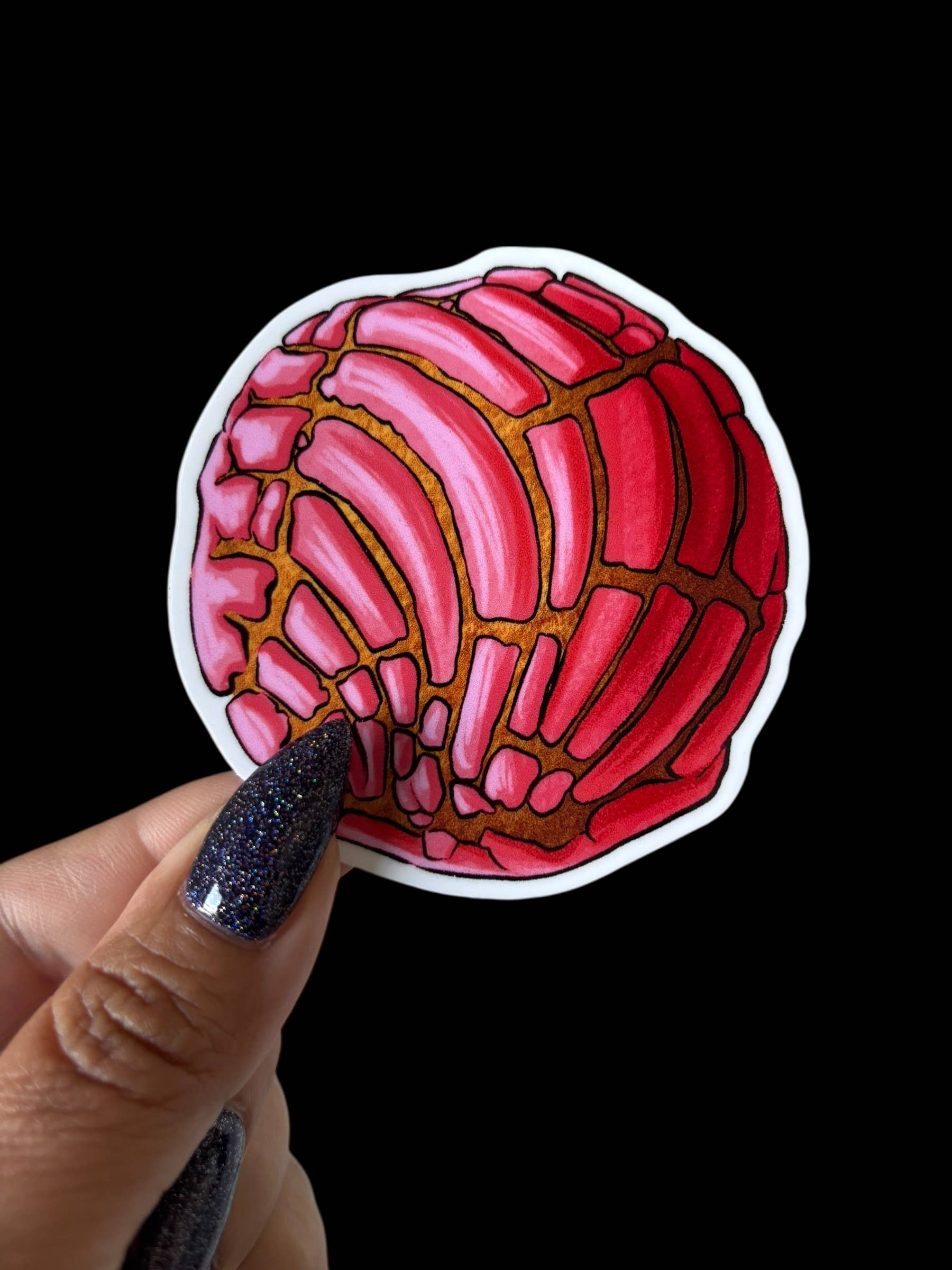I Will Cut You Creations - Wholesale Sticker - Pink Concha (Pan Dulce) Vinyl Sticker0