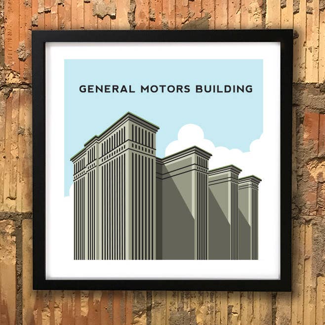 Imprimé du bâtiment General Motors pour la vente par Detroit GT