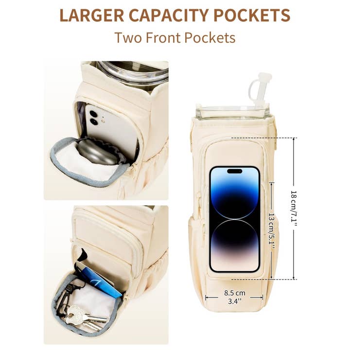 wandf - Wholesale Crossbody Bag - Unisex - Water Bottle Holder Pouch with Phone Pocket Cup Sling Bag2
