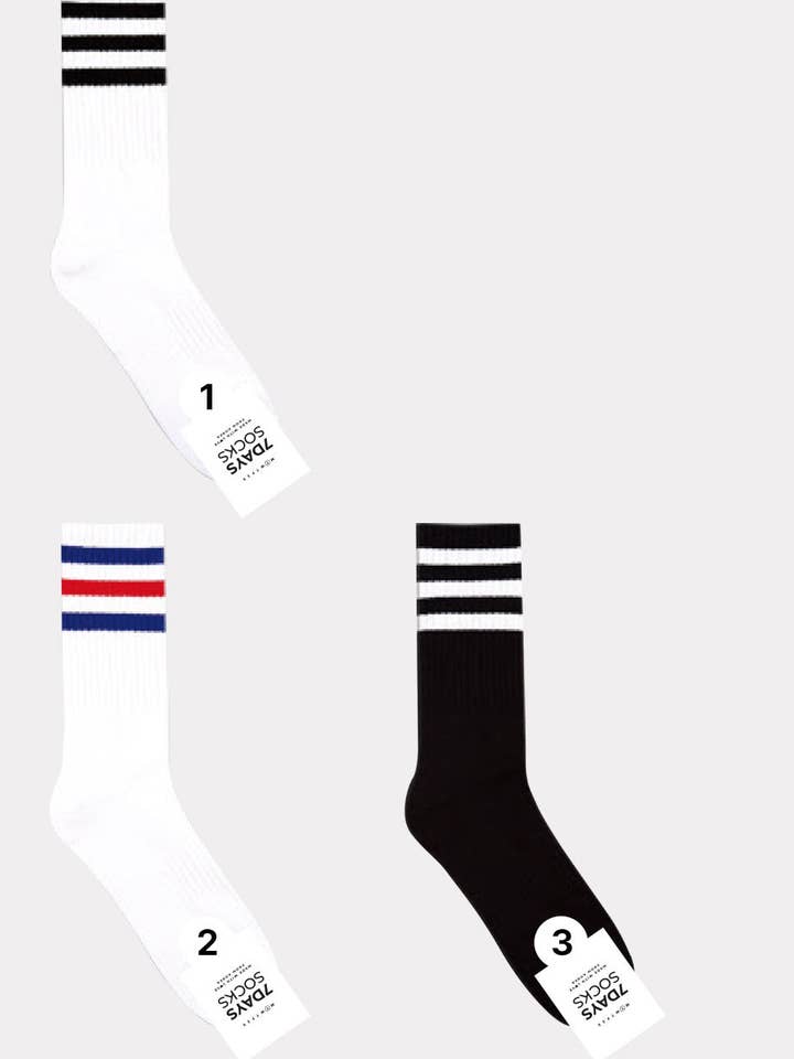 Mænds Crew Dobbelt Polstring 3-linje Sokker for engroshandel hos 7DAYSSOCKS