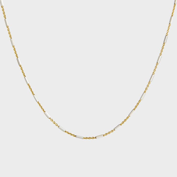 Two Tone Bar Spacing Choker Collar Necklace for wholesale by Thesis of Alexandria