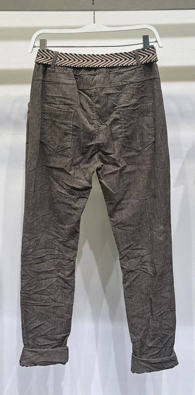 VENTI6 - Wholesale Lounge Sweatpants/Joggers - Women's - CORDUROY CRINKLE JOGGERS WITH BELT (20996-CORDUROY)3