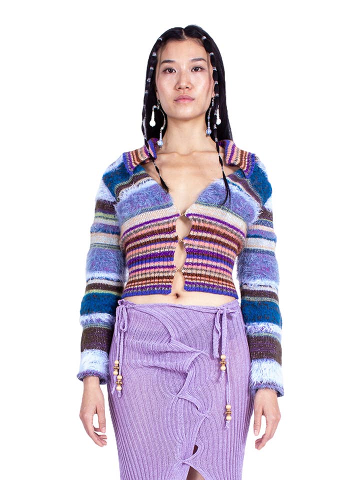 Peep-Hole Cardi for wholesale by Samudāy Studios