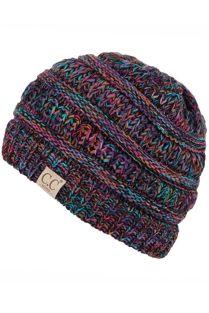 Hana - Wholesale Beanie - Kids - C.C Kids Four Tone Ponytail Beanie6