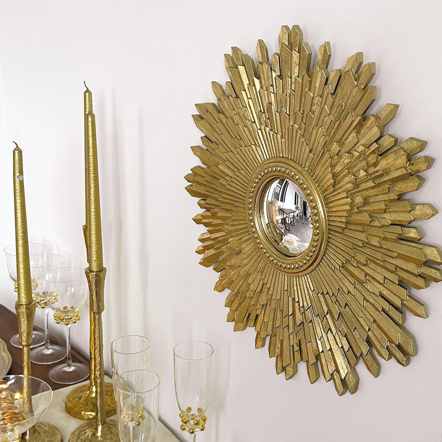 Opjet Paris - Wholesale Wall Mirror - Golden Sun Mirror gm D42.7cm1