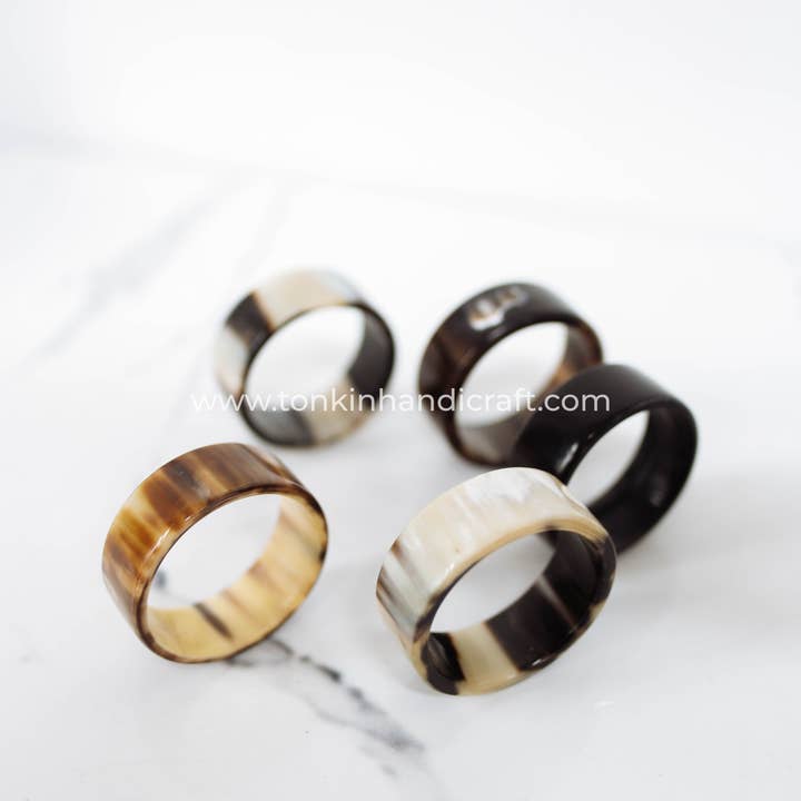 Tonkin Handicraft - Wholesale Napkin Ring - Buffalo Horn Short Napkin Ring14