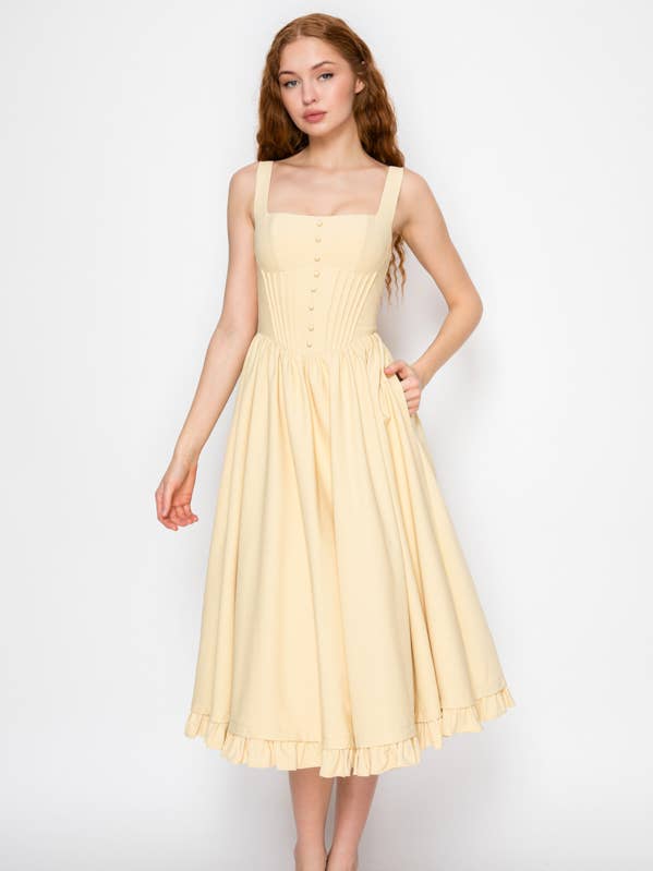 CD30848: MADEMOISELLE CORSET MIDI DRESS for wholesale by Lovesome