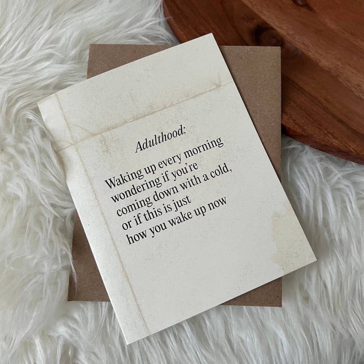 Big Moods - Wholesale Everyday Greeting Card - "Adulthood: Waking Up Every Morning" Card2