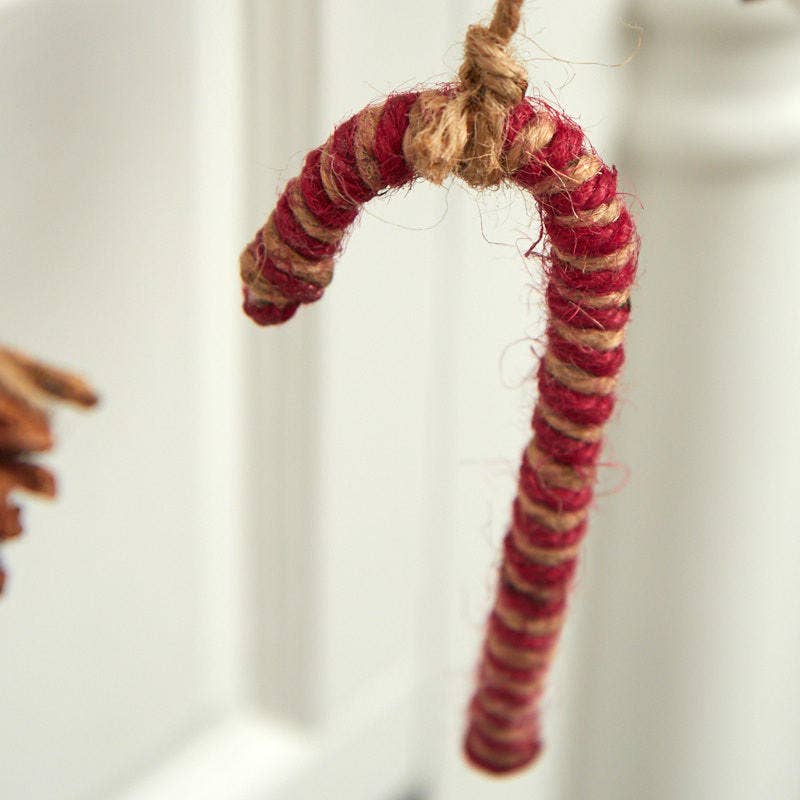 Factory Direct Craft – wholesale Juldekoration – Rustika jutesockerrör, kottar och bomullsgirlang2