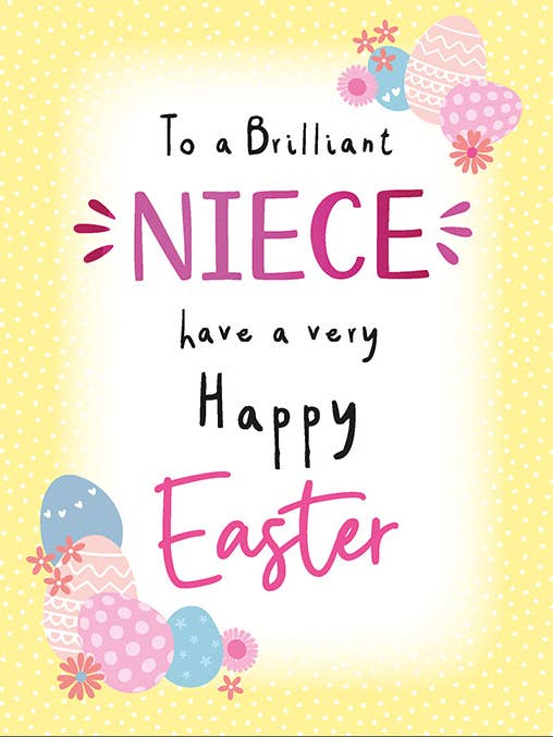 Carte de Pâques, Nièce, Type et œufs de Pâques pour la vente par Piccadilly Greetings