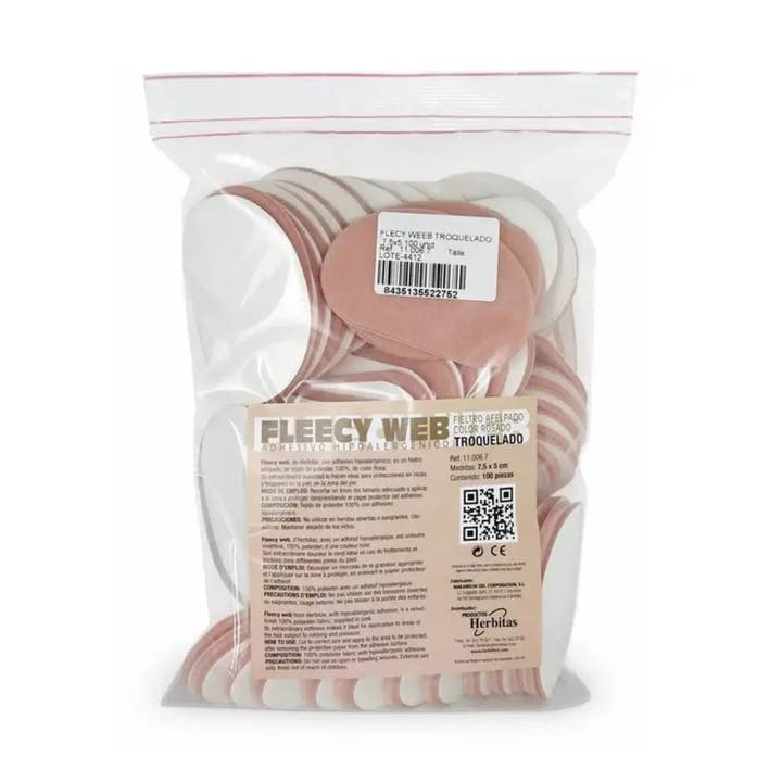 100 feutres en peluche protecteurs adhésifs hypoallergéniques - Fleecy Web pour la vente par My Podologie