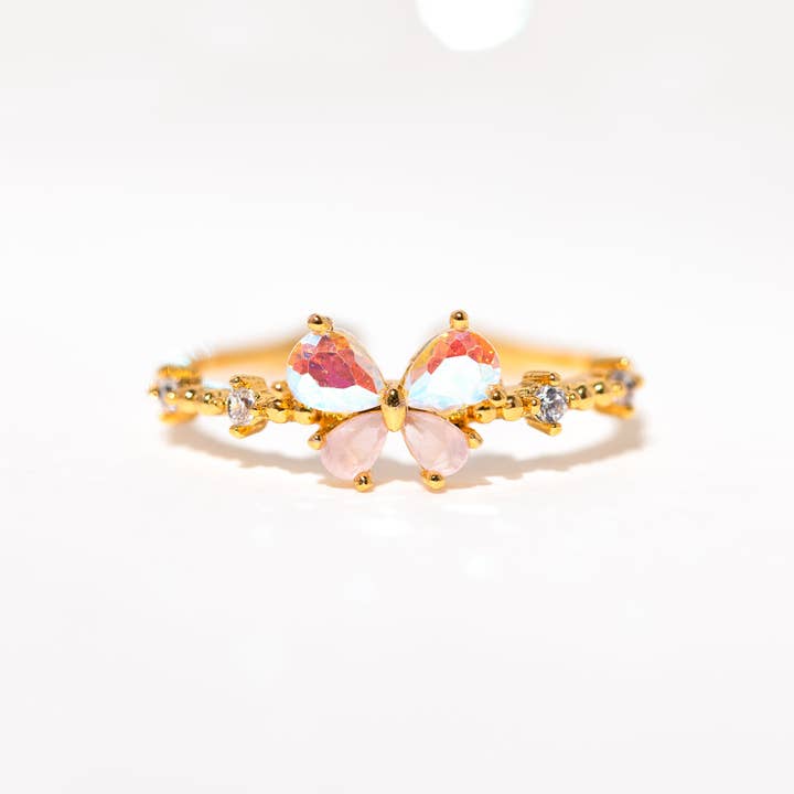 Verstelbare ring Caleidoscope Butterfly voor wholesale door Girls Crew