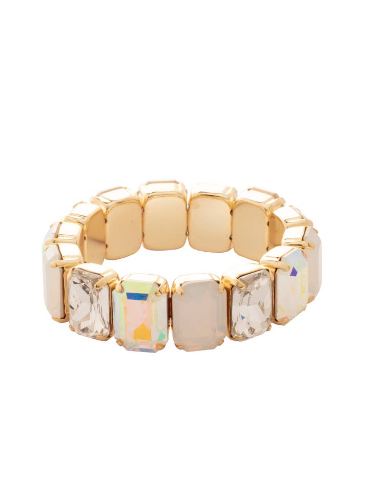 Icy White & AB Emerald-Cut Crystal Stretcharmband, 7 tum för wholesale av Sorrelli