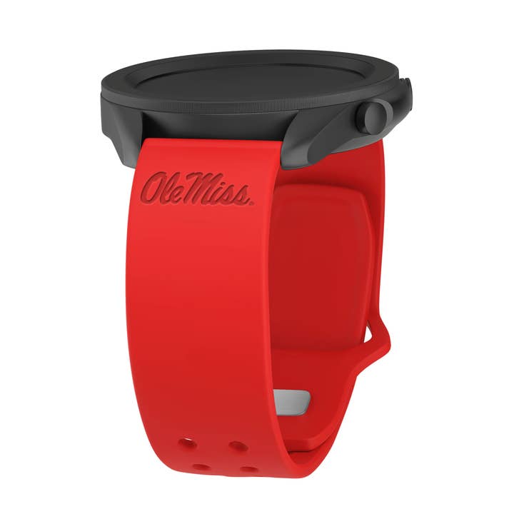 Mississippi Ole Miss Rebels Engraved Silicone Watchband for wholesale by Affinity Bands