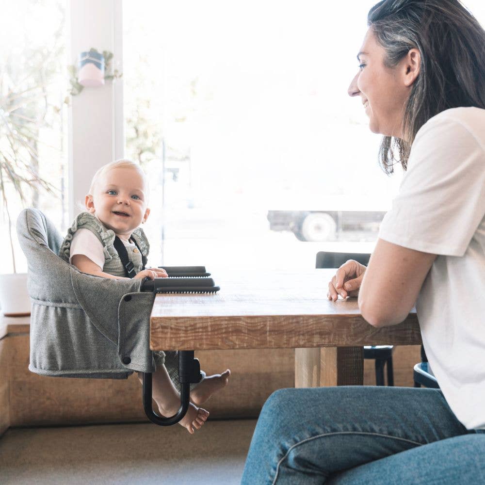 PJM Distributions Inc - Wholesale Highchair - Baby - Guzzie+guss | Perch Hook on Highchair- Salt & Pepper9