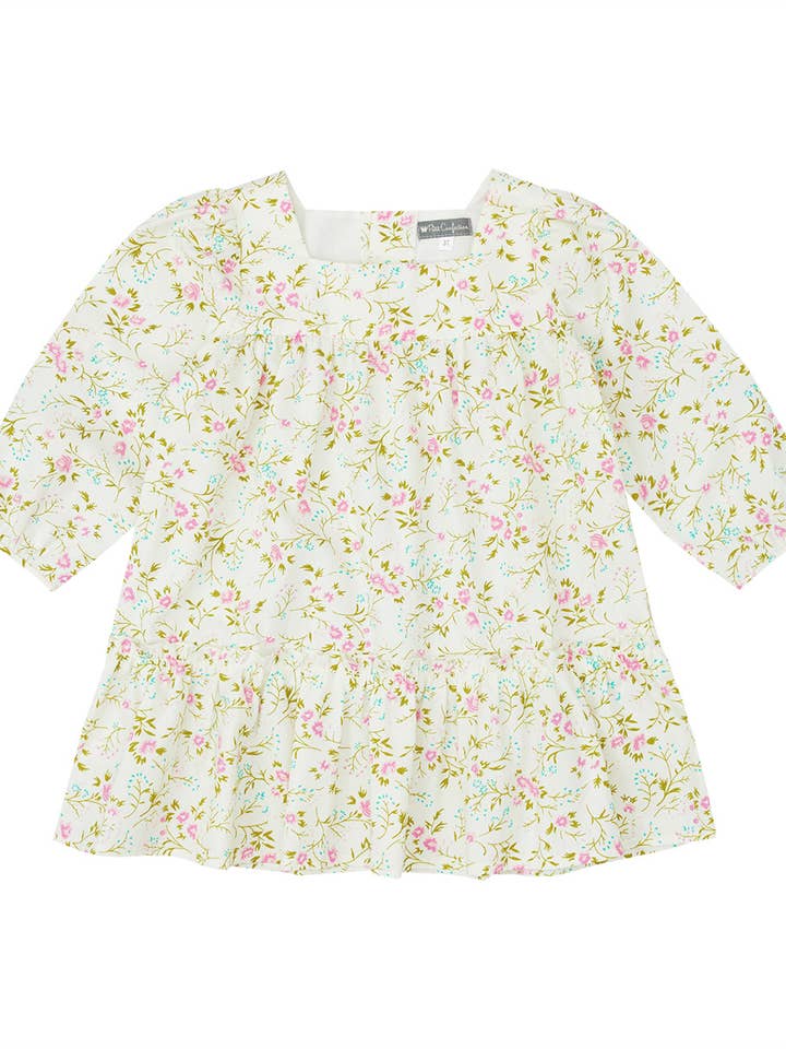 Vestido Floral de Manga Comprida por atacado de Petit Confection