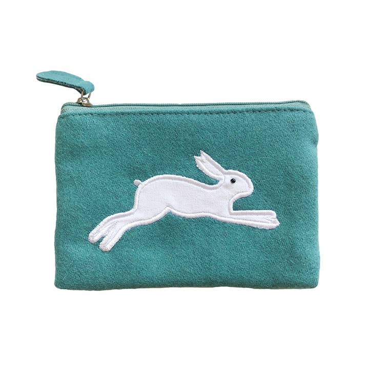 WorldFinds - Wholesale Coin Purse - Women's - Leaping Hare Coin Purse - Teal | Just Trade