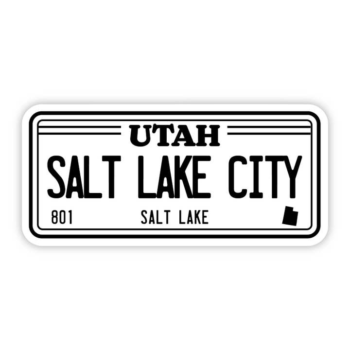 Salt Lake City Utah License Plate Sticker(5inch) for wholesale by Big Moods