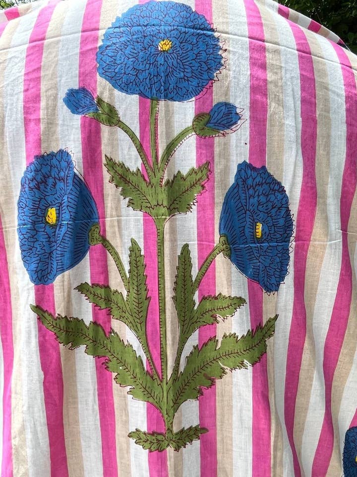 Bhawana Handicrafts - Wholesale Dress - Women's - Indian Cotton Floral Block Print Handmade Circle Long Dress5