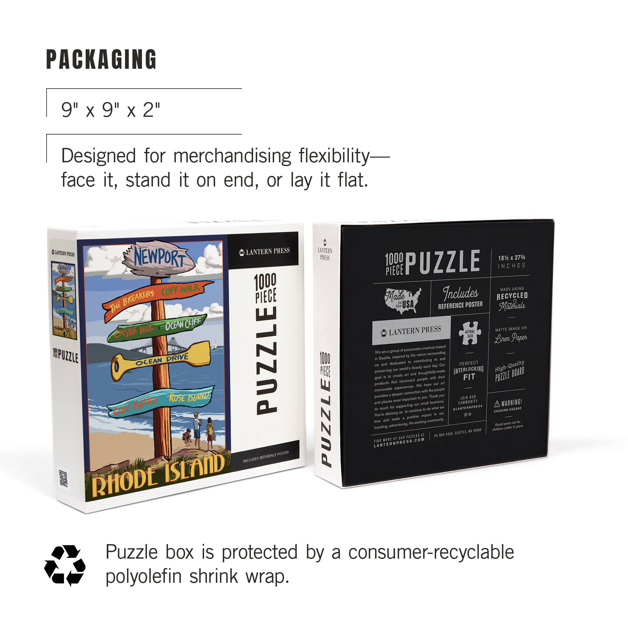 Lantern Press – wholesale Puzzle – Adult – 1000 PIECE PUZZLE Newport, Rhode Island, Destinations Sign7