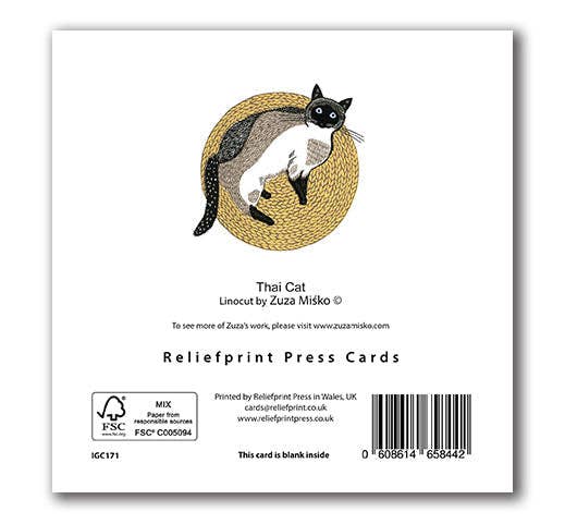 Cardiau Nico Cards – wholesale Everyday greeting card – IGC171 Thai Cat - Zuza Misko1
