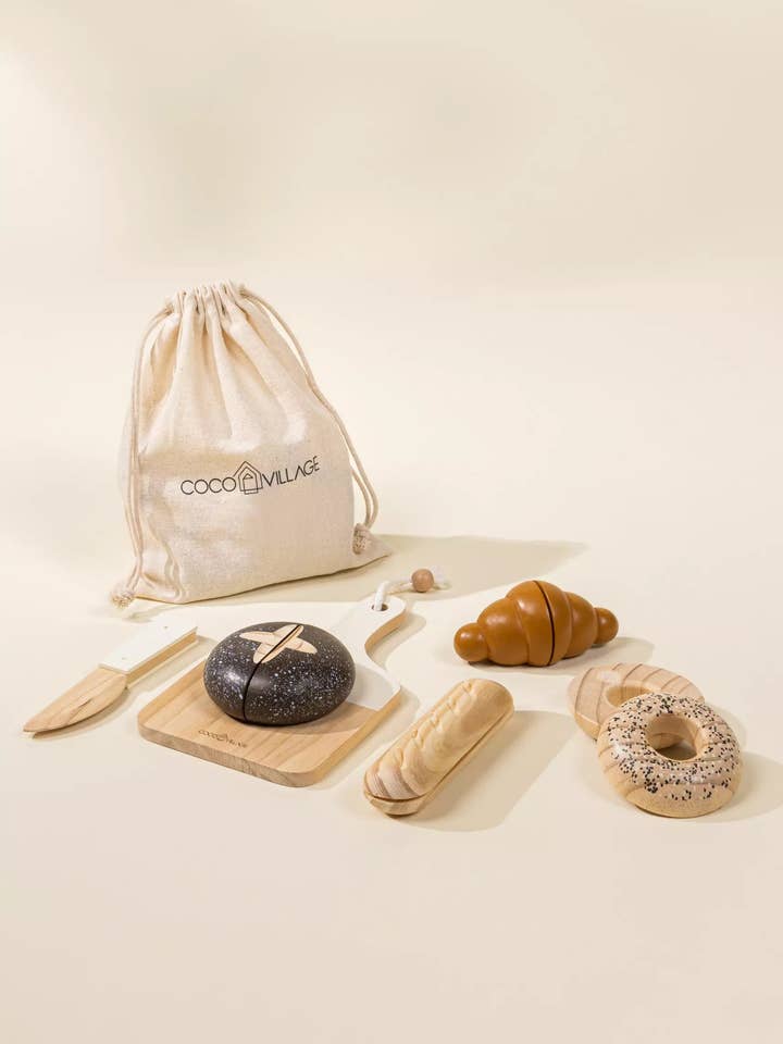 Wooden bakery playset for wholesale by Coco Village