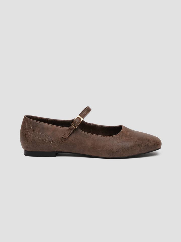 BALLET FLATS MICROFIBER NAPA ESPRESSO for wholesale by Paez