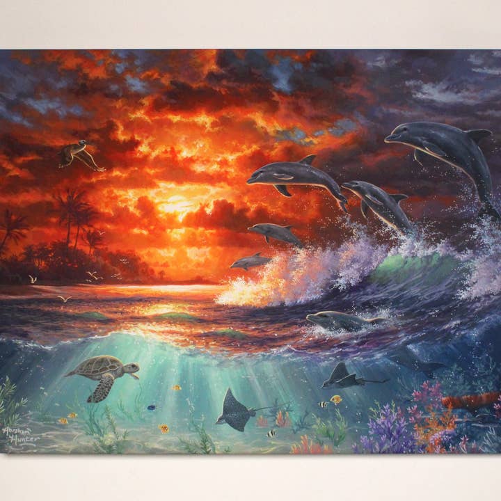 Beyond the Shore 18x24 Fully Illuminated LED Wall Art for wholesale by Glow Decor