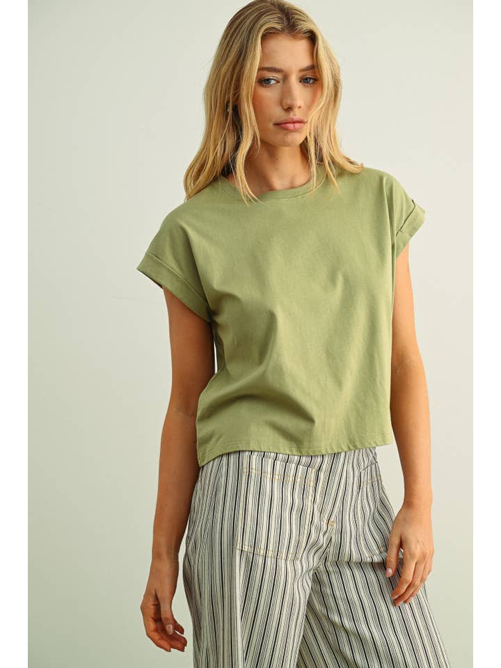 MIOU MUSE - Venta al por mayor Blusa - Mujer - Blusa de manga con puño y cuello redondo16