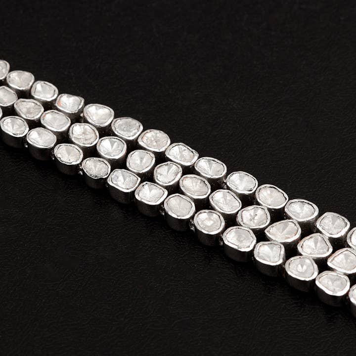 Star Joya – Großhandel Tennis-Armband – Tennisarmband für Damen, 7,5 Karat, natürliche Polki-Diamanten, Partykleidung