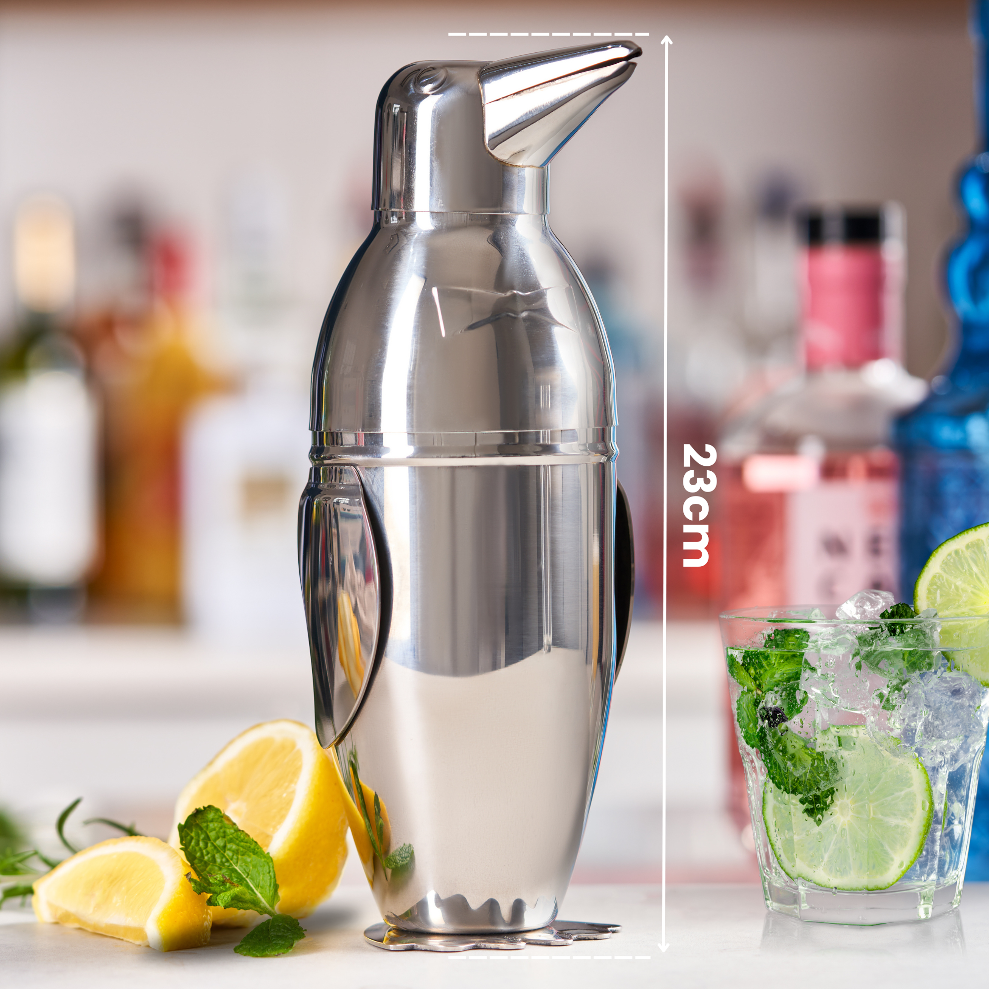 UBERSTAR - Wholesale Cocktail Shaker - Penguin Cocktail Shaker - Stainless Steel7