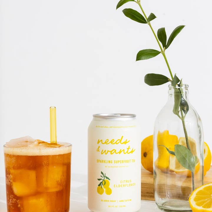 Slingshot Coffee Company - Wholesale Sparkling Water - Needs & Wants Sparkling Superfruit Tea - Citrus Elderflower