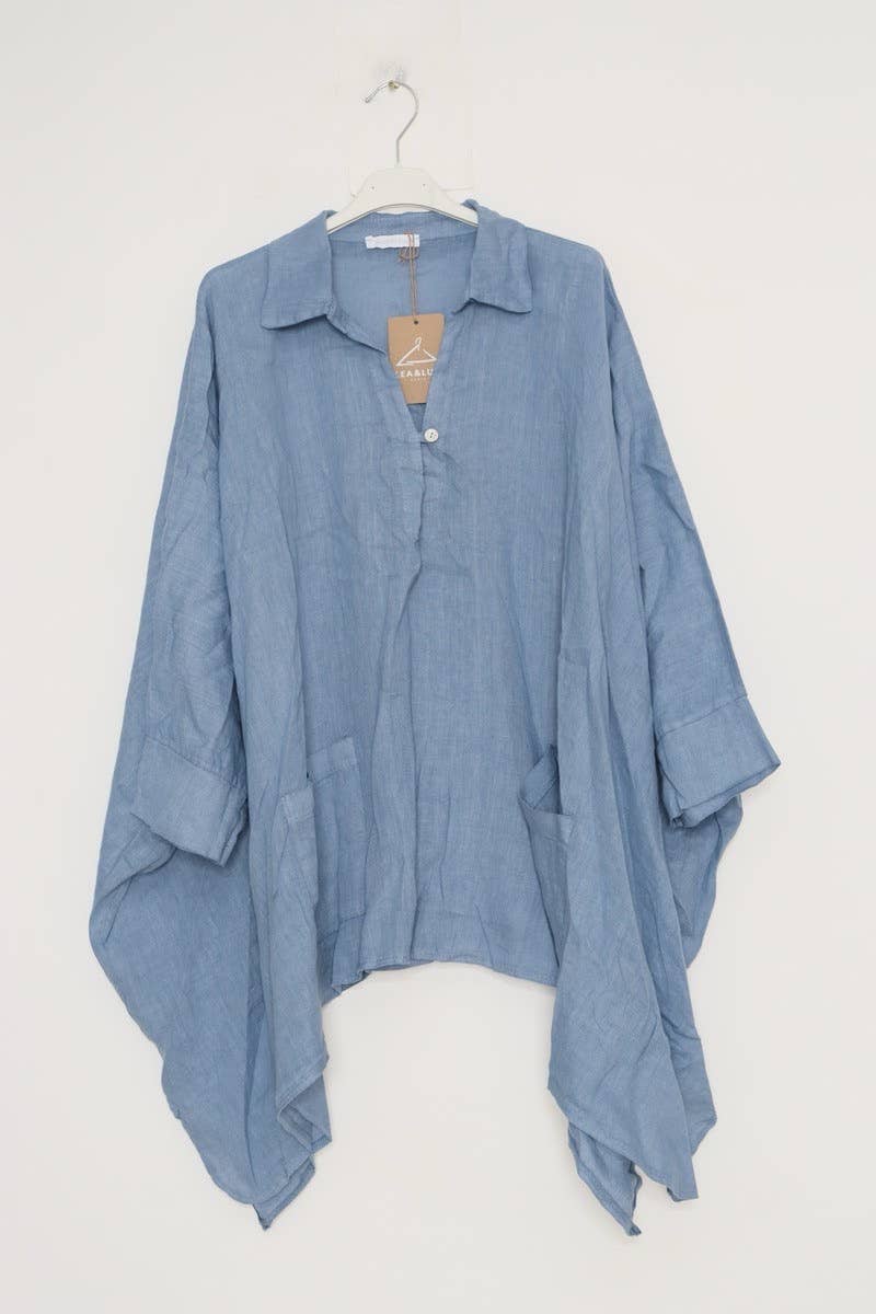 Lea & Luc - Grandes Tailles – Großhandel Tunika – Damen – Leinene Tunika in Übergröße9