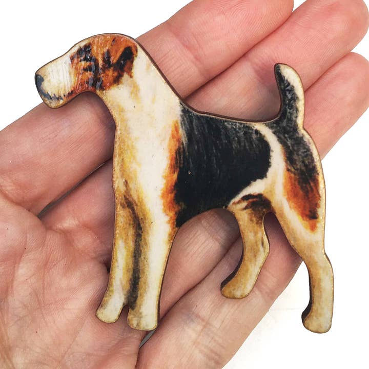 Foxterrierbrosch, stor hundbrosch ELLER hundhalsband för wholesale av Fen & Co