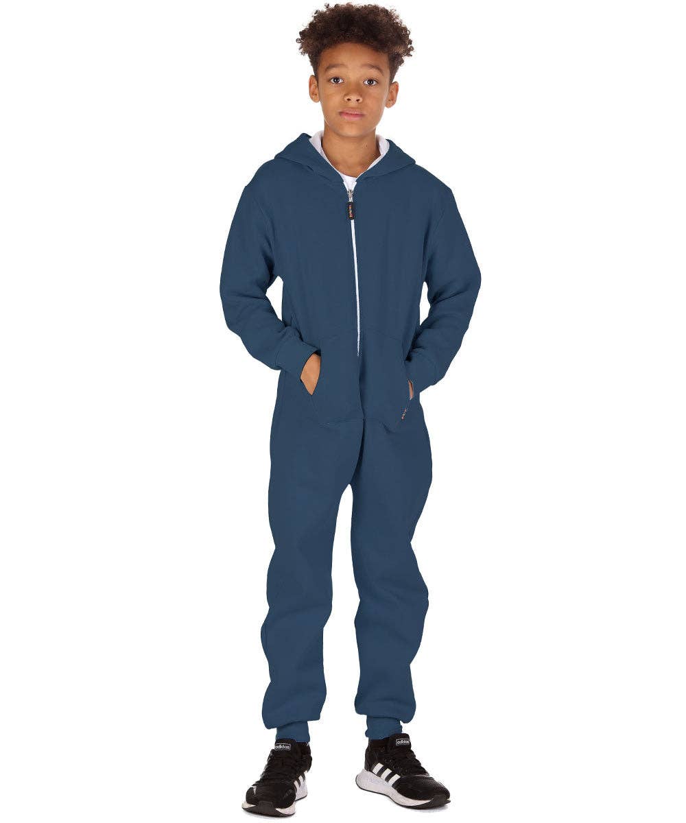 Trendy Toggs Kids Navy Blue Zip Up Onesie for wholesale on Faire4
