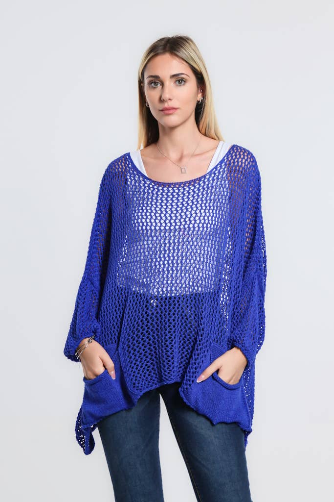 TINA Stephens Italy/Tees By Tina - Wholesale Knit Top - Women's - Lennox Open Knit Topper (BLS133)9