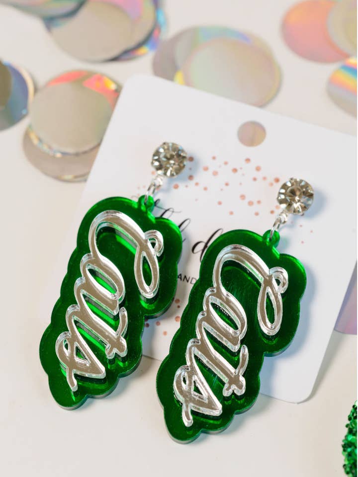 Double Acrylic Mascot - Silver Writing for wholesale by TLD Designs