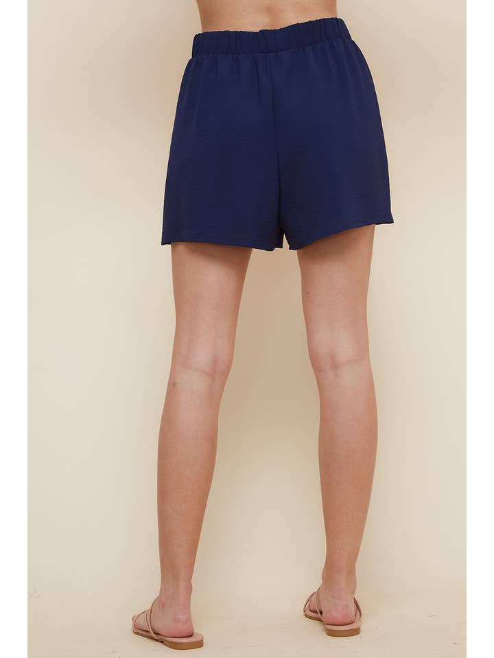 Saints & Hearts - Wholesale Shorts – Women’s - SP6119B NAVY SHORTS WITH TEXTURED FABRIC AND DARTS2