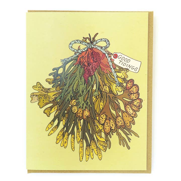 Carte de Gui de Varech Côtier pour la vente par Wild Life Illustration Co.