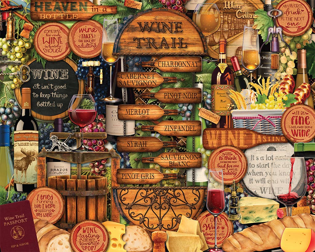 Hart Puzzles - Wholesale Puzzle - Adult - Wine Trail by Kate Ward Thacker1