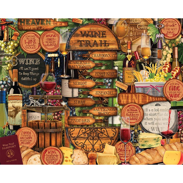 Hart Puzzles - Wholesale Puzzle - Adult - Wine Trail by Kate Ward Thacker1