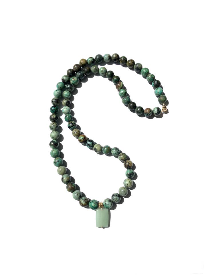 Under Palm Trees Jasper Necklace for wholesale by Holi Editions