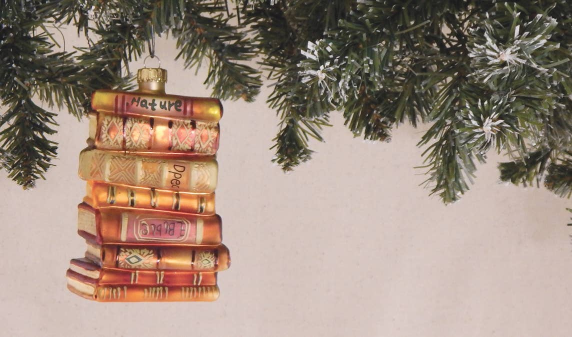 The Gerson Companies - Wholesale Ornament - Gerson Christmas by Krebs Glass 4" stack of books ornament.2