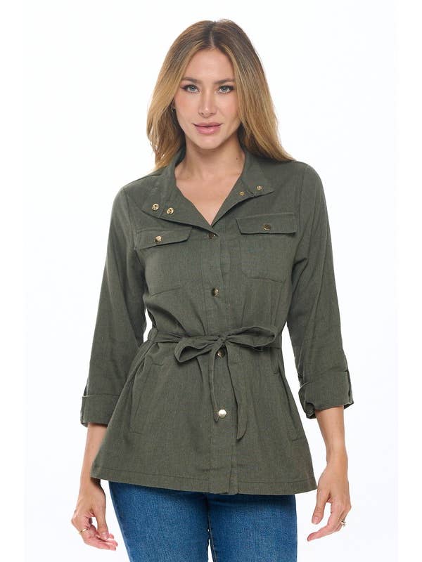 Oliva Anorak Breezy Linen de venta al por mayor en Faire
